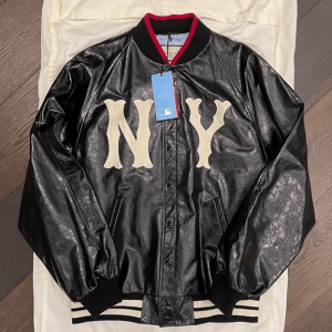 Gucci Bomber Black Leather Jacket