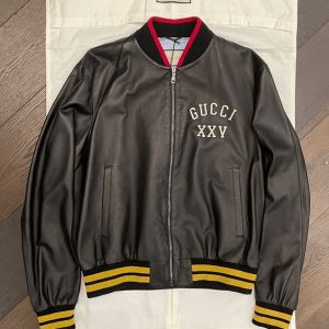 Pirates Gucci Black Bomber Leather Jacket