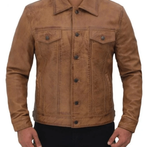 Gustin Truckers Leather Jacket