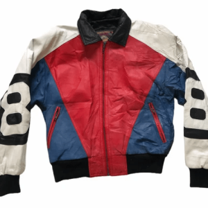 Harajuku Mother 8 Ball Bomber Leather Jacket