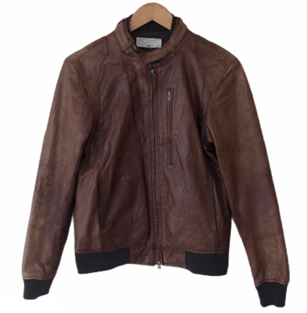 Hare Soft Biker Brown Leather Jacket