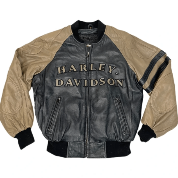 Harley Davidson Motorcycles Leather Bomber Jacket