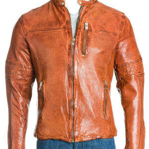 Hi Shine Finish Biker Leather Jacket