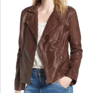 Hinge Brown Leather Jacket