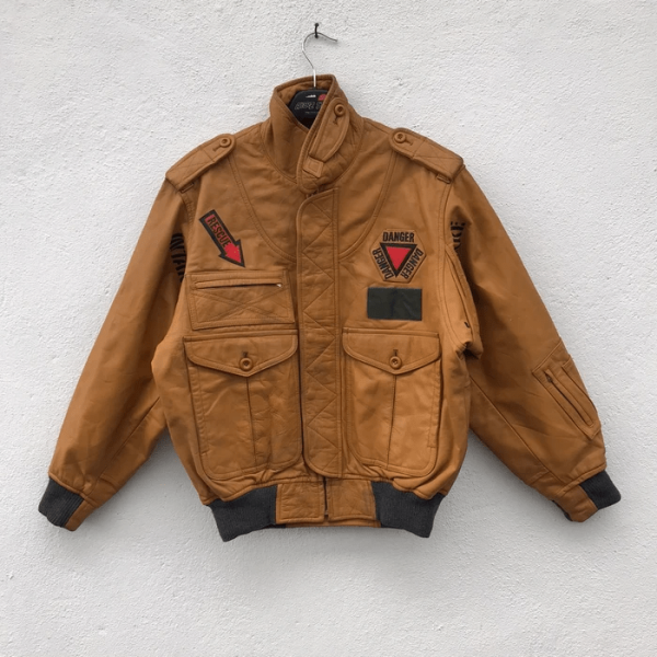 Hiro Rescue Flight Brown Leather Jacket