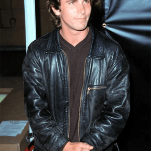 Hollywood Star Christian Bale Black Leather Jacket