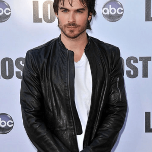 Hollywood Star Ians Somerhalder Leather Jacket