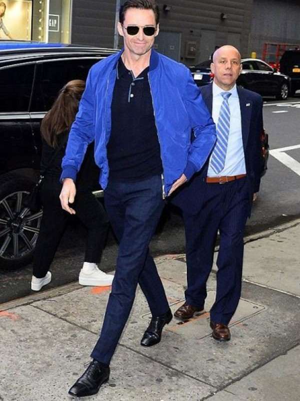 Hugh Jackman Blue Jacket at Good Morning America