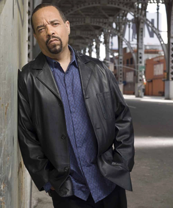 Ice-T Law and Order Special Victims Unit Odafin Tutuola Leather Jacket