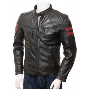 Iconic Cafe Racer Sporty Biker Leather Jacket