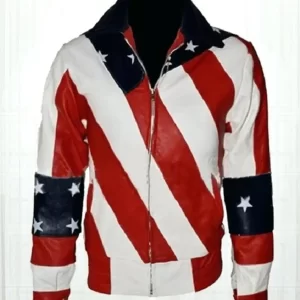 Independence Day Gift Flag Leather Jacket