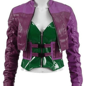 Injustice 2 Harley Quinn Cropped Leather Jacket