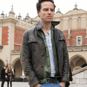 Irish Actor Amazing Qualitys Andrew Scott Leather Jacket