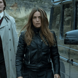 Itziar Ituño Money Heist Raquel Murillo Black Bikers Leather Jacket