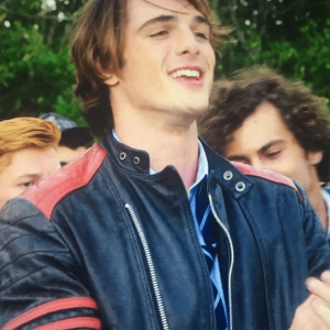 The Kissing Booth Red Stripe Leather Jacket