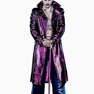 Jared Leto Suicide Squads Joker Crocodile Leather Coat