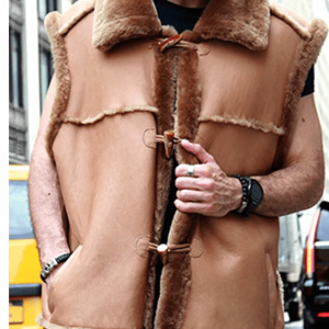 Jasper Shearling Fur Leather Vest