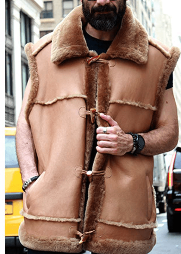 Jasper Shearling Fur Leather Vest
