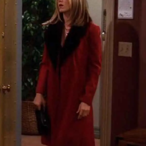 Jennifer Aniston TV Series Friends Season 08 Rachel Fur Collar Coat