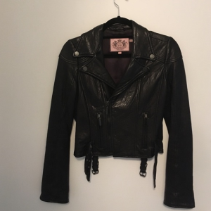 Juicy Couture Motorcycle Black Leather Jacket