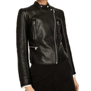 Juliana Harkavy Arrow So5 Dinah Drake Leather Jacket