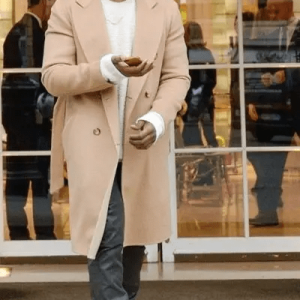 Kanye West Street Style Trench Wool-blend Coat