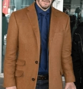 Keanu Reeves Movie Siberia Brown Wool Coat