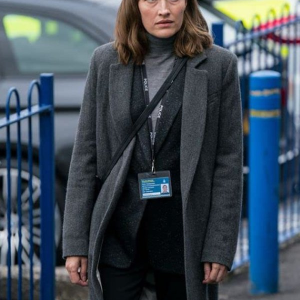Kelly Macdonalds The Line Of Duty Trench Coat