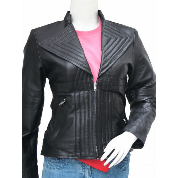 Kenzies Black Quilted Leather Jacket