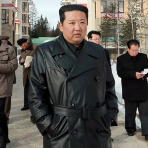 Kims Jong Un Leather Trench Coat