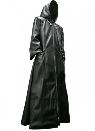 Kingdom Hearts Organization Xiii Black Trench Leather Coat