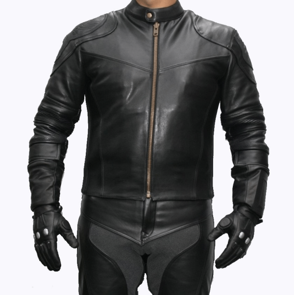 Lawman Biker Black Leather Jacket