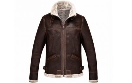 Leon Kennedy Resident Evil 4 Brown Shearling Leather Jacket