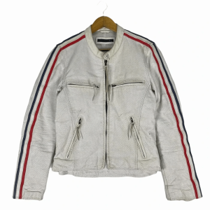 Lingoo Bikers France Zipper Leather Jacket