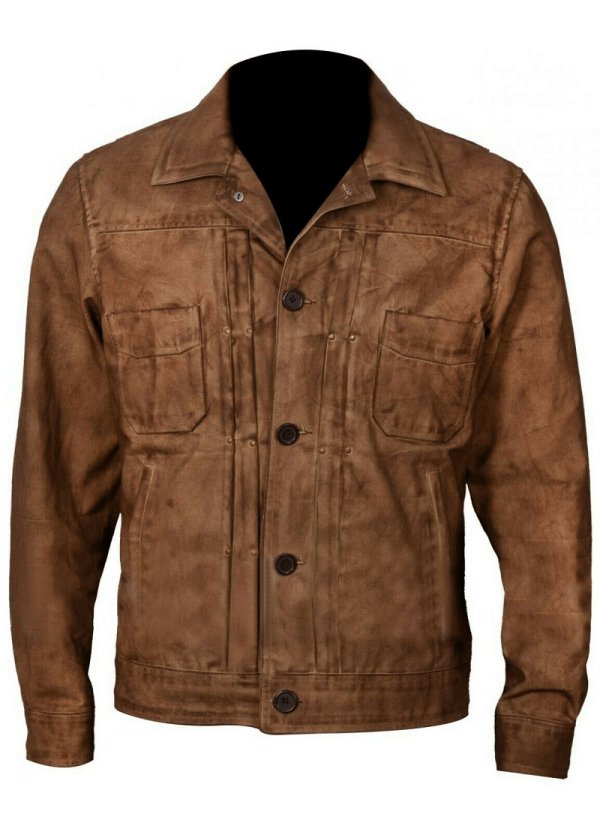 Luke Grimes Yellowstone Kayce Dutton Waxed Cotton Jacket