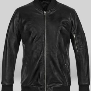 Ma 1 Cafe Racer Bomber Leather Jacket