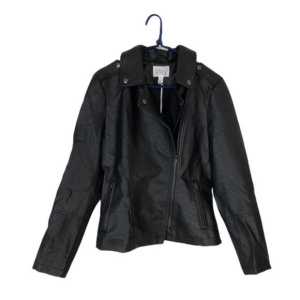 Market Spruce Vegan Black Motorcycle Leather Jacket