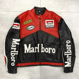 Marlboro Red & Black Leather Jacket