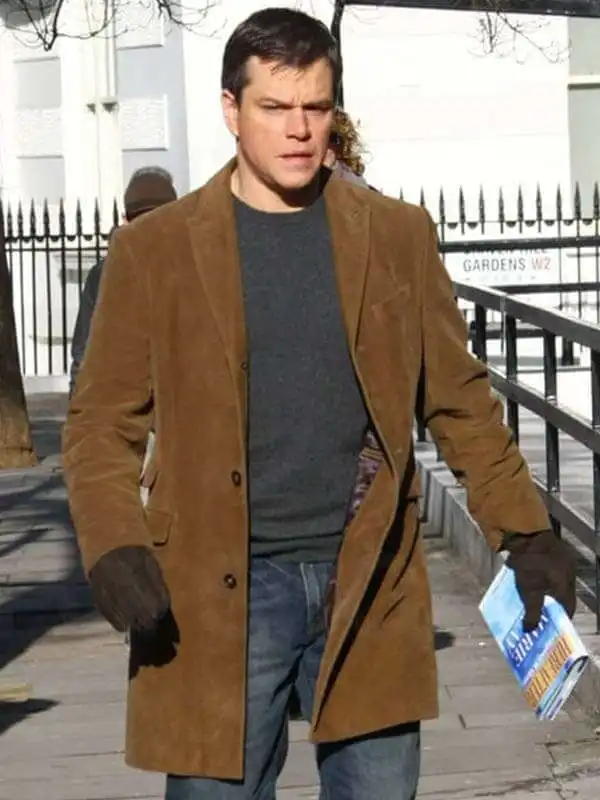 Matt Damon Brown Coat