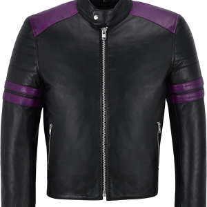 Mayhem Black And Purple Leather Jacket