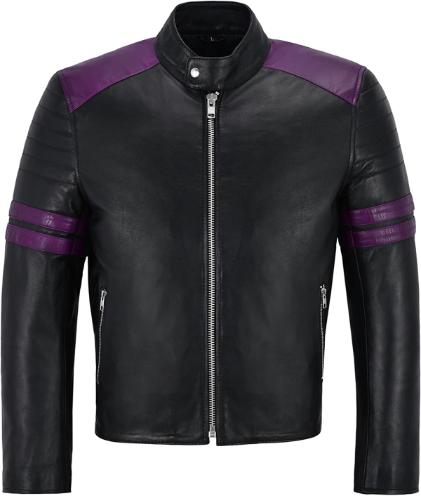 Mayhem Black And Purple Leather Jacket