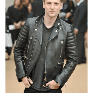 Men's Burberry Style George Barnett Black Leather Jacket