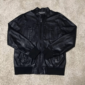 Men's Legendary Goods Black Bikers Leather Jacket