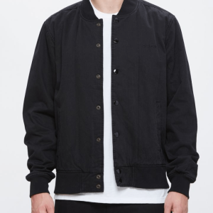 Men's Linesman Black Motorcycle Bomber Jacket