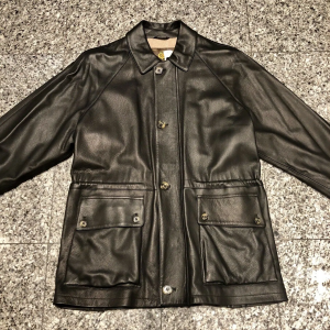 Men’s Loro Piana Black Leather Jacket
