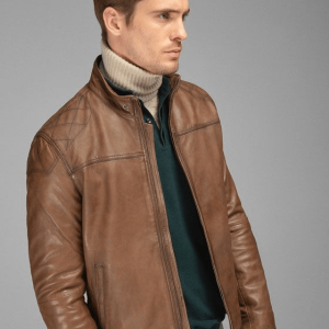 Men's Massimo Dutti Autumn Motorcycle Leather Jackets