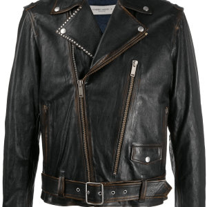 Men's Micros Motorcycle Leather Jacket