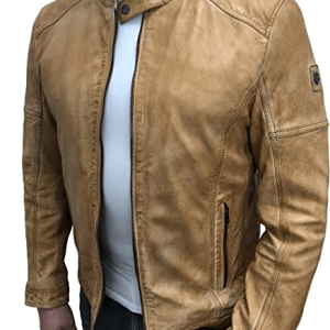 Men's Milestone Bogo Biker Look Leather Jacket