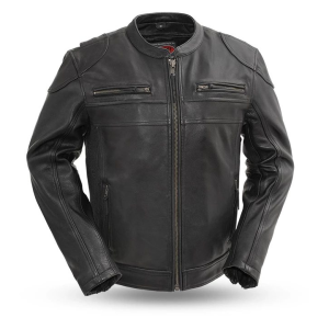 Nemesis Motorcycle Black Leather Jacket