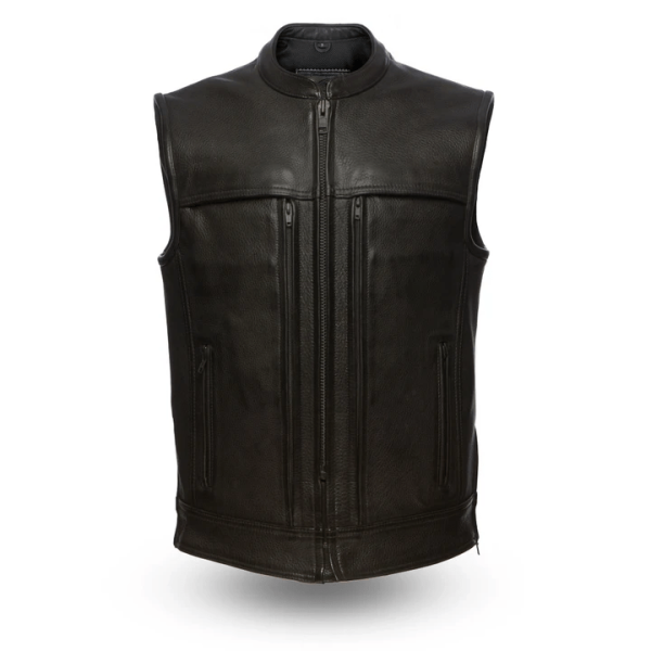 Men's Rampage Motorcycle Leather Vest